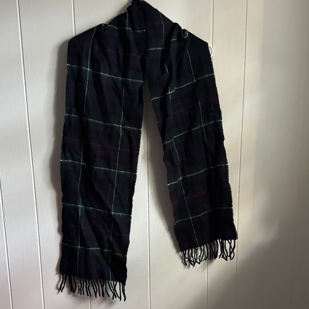 Bronte by Moon Navy, Red and Green Plaid Scarf